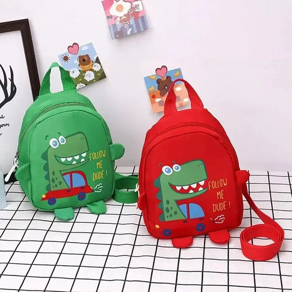 Children’s Cute Cartoon Dinosaur School Bag – Anti-Lost Toddler Backpack for Kindergarten