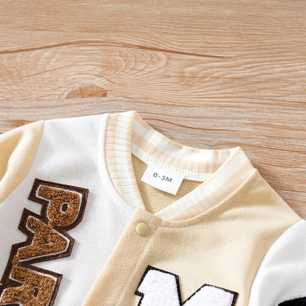 Baby Cartoon Baseball Jumpsuit – Long Sleeve Spring/Autumn Clothes (Trendy & Handsome Baby Outfit)