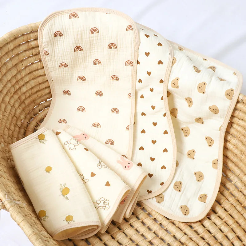 Newborn Baby Burp Towel | Six-Layer Gauze Waterproof Shoulder Pad Bib for Drool & Spitting Protection