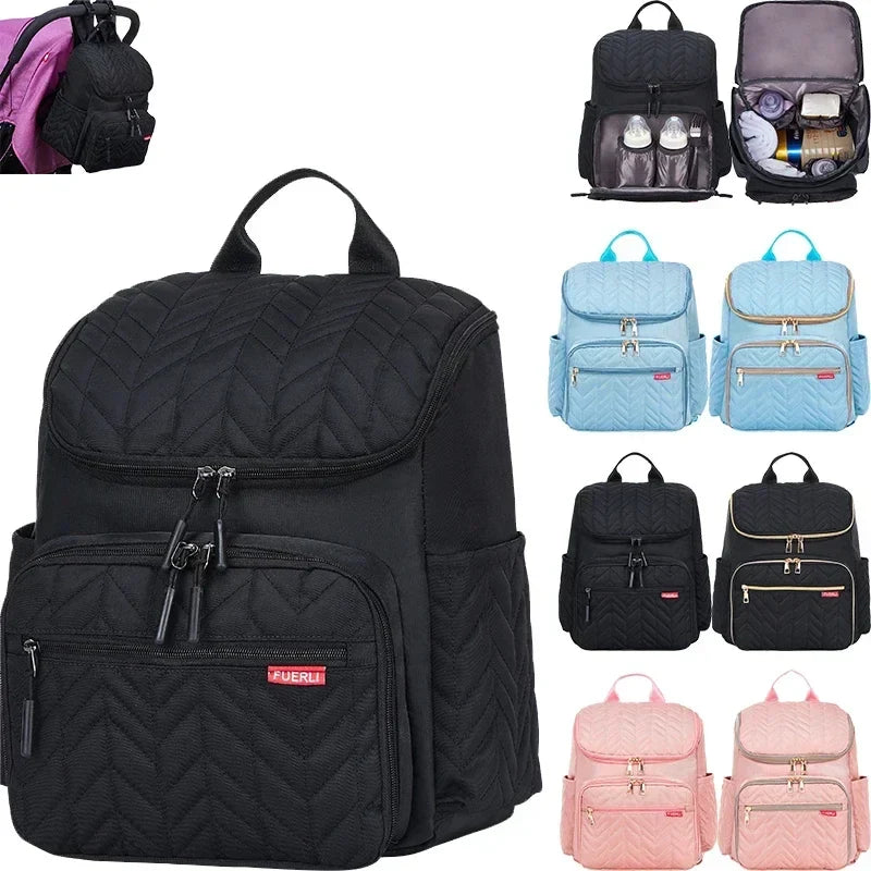 Multifunction Large Capacity Diaper Bag – Waterproof Travel Backpack & Maternity Nursing Handbag for Moms
