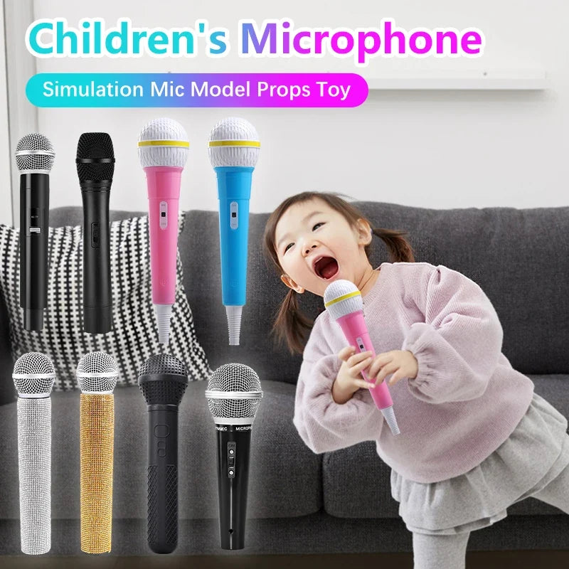 Children’s Simulation Microphone Model Media Interview Prop Educational Performance Toy Mic