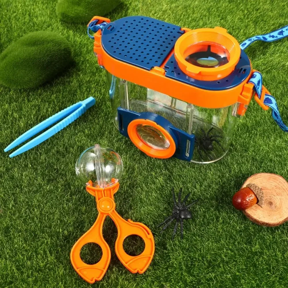 Insect Observation Box Kit with Magnifier & Tweezers, Kids Outdoor Explorer Bug Catcher STEM