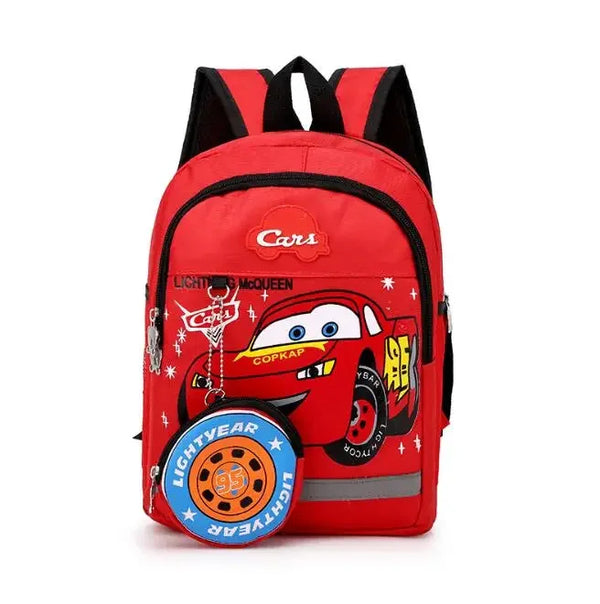 Cartoon Kids Boys & Girls 95 Car Backpack | Cartoon Schoolbag for Kindergarten | Plush Toy Travel Backpack Gift for Children