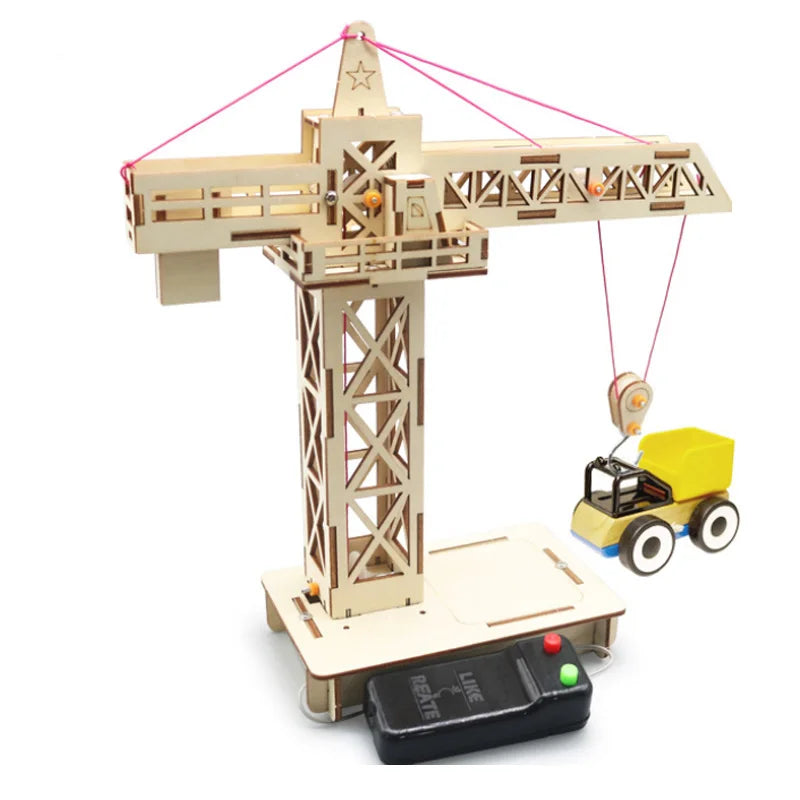 Remote Control Tower Crane - DIY Model and Building Toy, Science Education Toy for Children, Gift Idea