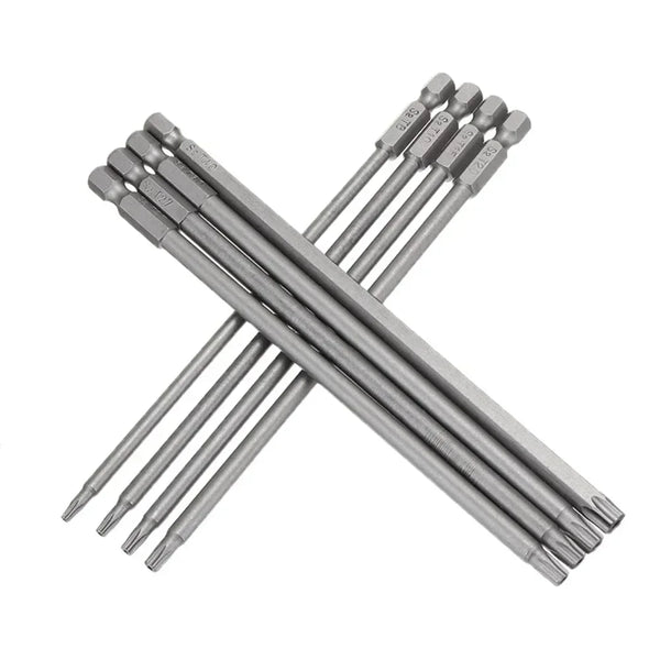 Long Magnetic Torx Screwdriver Bit 150mm Alloy Steel 1/4 Inch Hex