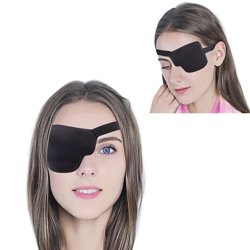 Black Single Eyepatch Blindfold | Adjustable Eye Mask for Sleeping