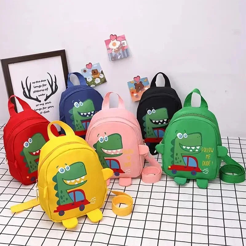 Children’s Cute Cartoon Dinosaur School Bag – Anti-Lost Toddler Backpack for Kindergarten