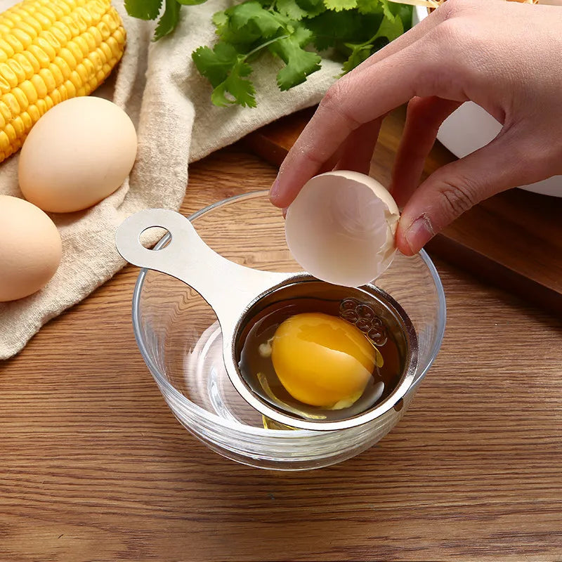 Stainless Steel Egg White Separator Tool - Yolk Filter Kitchen Gadget
