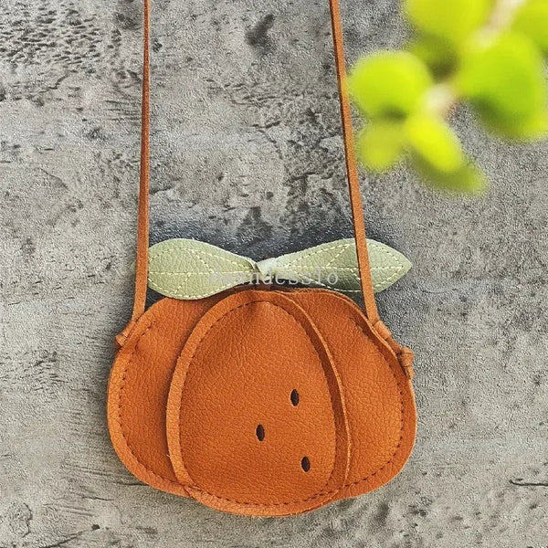 Cartoon Cute Kids Mini Bags for Toddler Girls – Pumpkin, Pear & Ladybug Crossbody Bag, Kawaii Baby Children's Small Handbags Gift