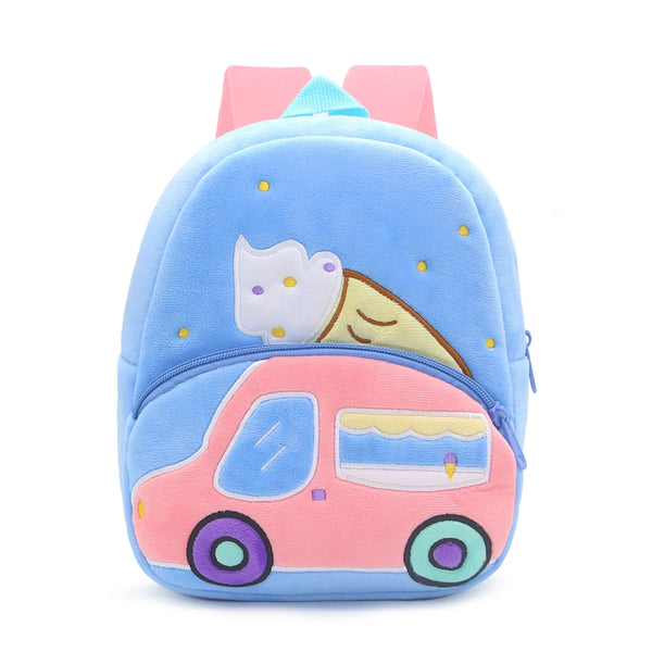 Cartoon Excavator Engineering Backpack for Kids – Plush 2-4 Years Old Small School Bag & Toy Backpack