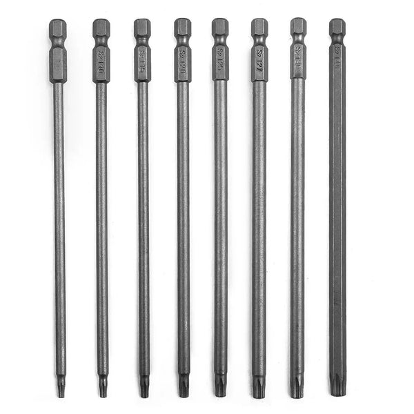 Long Magnetic Torx Screwdriver Bit 150mm Alloy Steel 1/4 Inch Hex