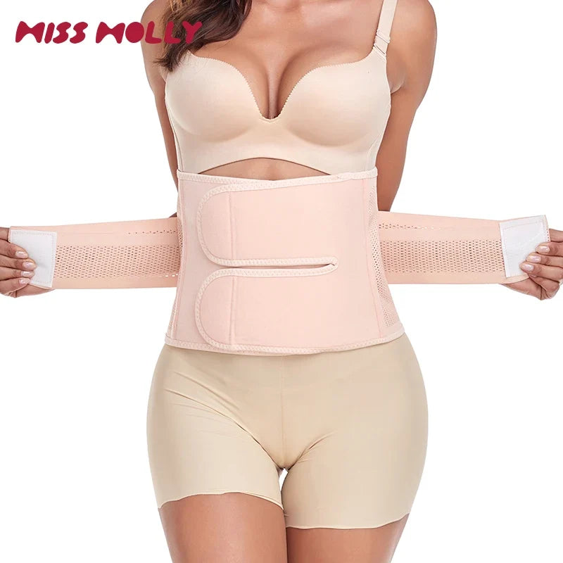 Postpartum Girdle C-Section Recovery Belt, Back Support Belly Wrap, Abdominal Binder Shapewear Cinchers