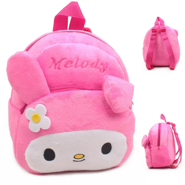 Baby Girls Plush Backpack - Cute 3D Cartoon Animal School Bag for Toddlers 0-4Y