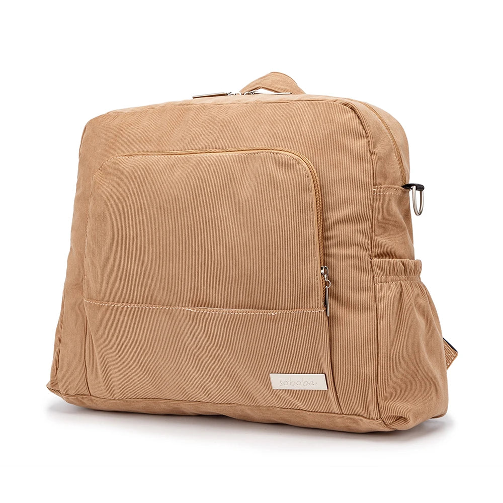 Soboba Corduroy Diaper Backpack – Large Capacity & Multi-Functional for Moms