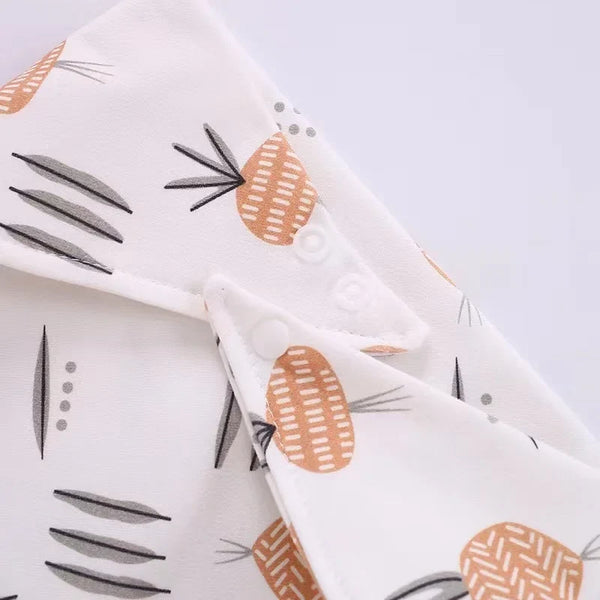 5-Piece Set – Baby Saliva Towel & Triangle Scarf Bandana Bibs – Pure Cotton Waterproof Absorbent Cloth for Newborn Boys & Girls