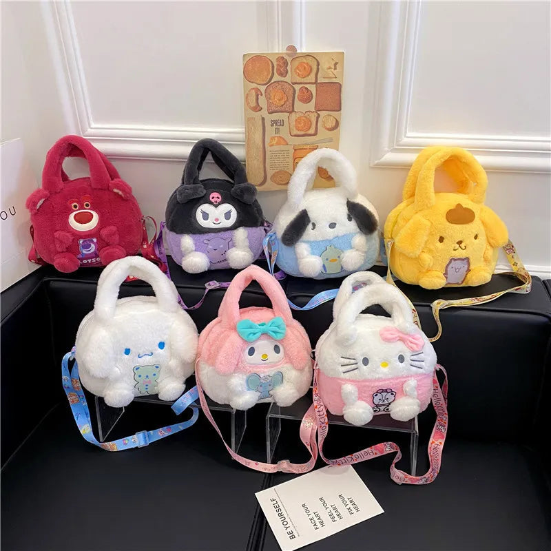 Kawaii Plush Backpack – Cartoon Characters Anime Plush Handbags for Girls, Perfect Gift