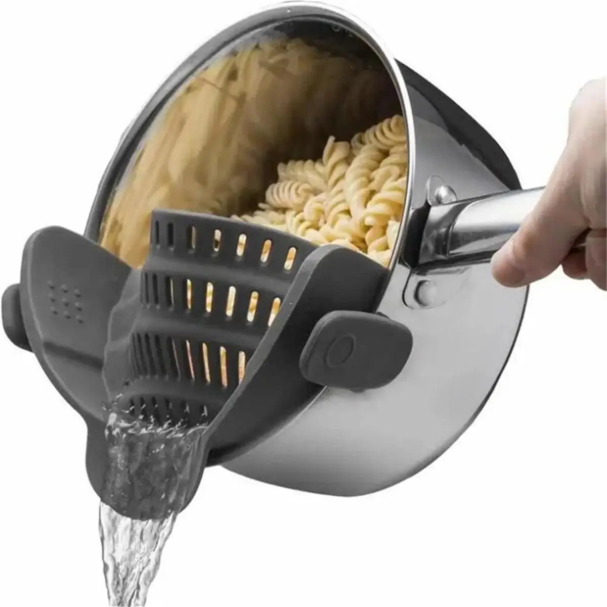 Adjustable Clip-On Pot Strainer for Pots, Pans & Bowls