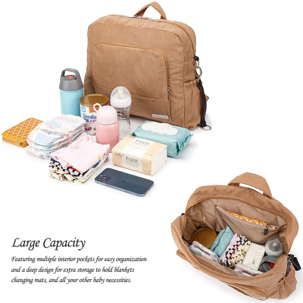 Soboba Corduroy Diaper Backpack – Large Capacity & Multi-Functional for Moms