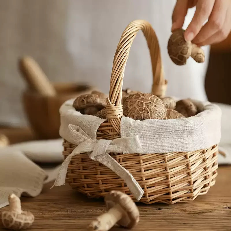 Linen-Lined Mini Basket