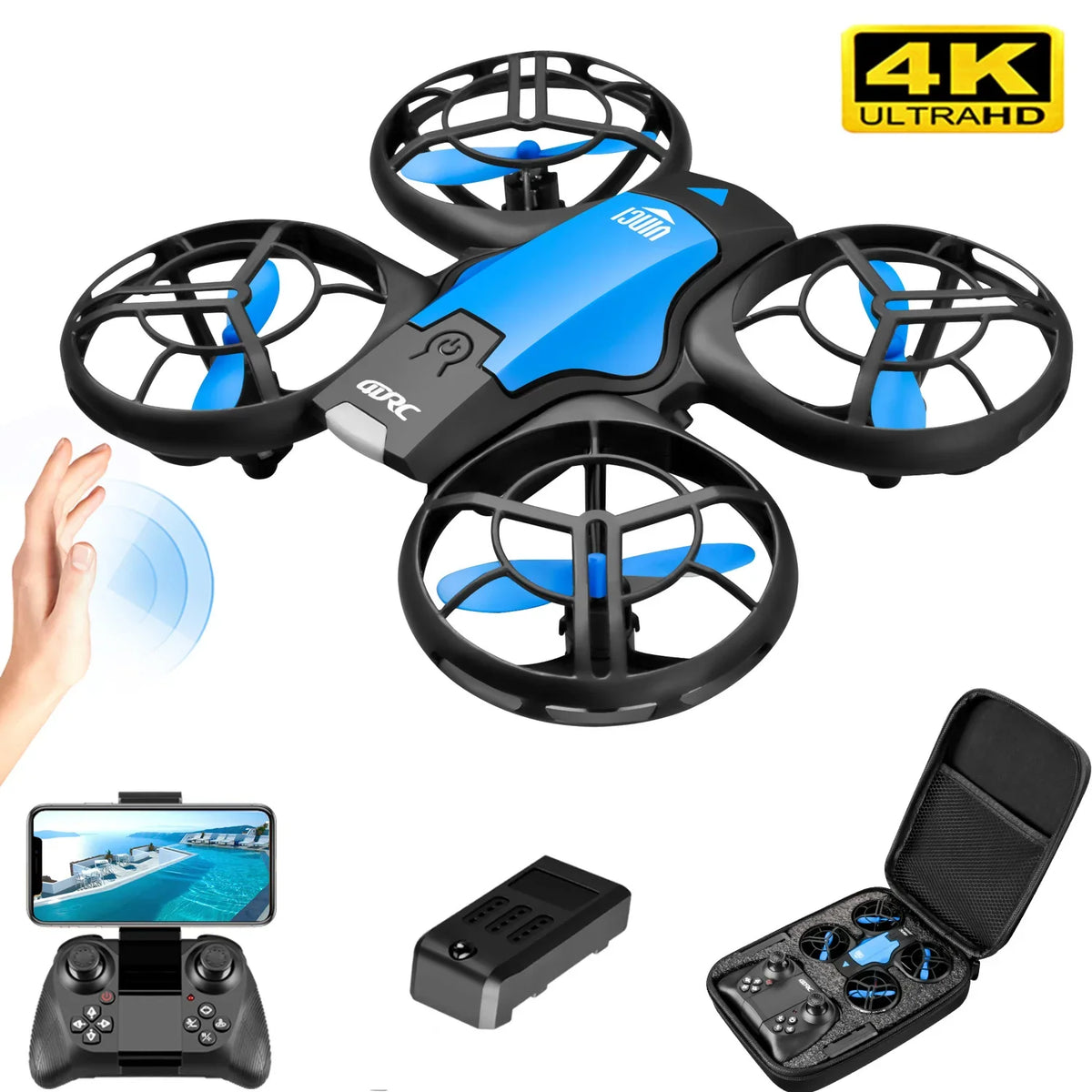 V8 Mini Drone with 4K and 1080P Wide-Angle Camera and WiFi FPV
