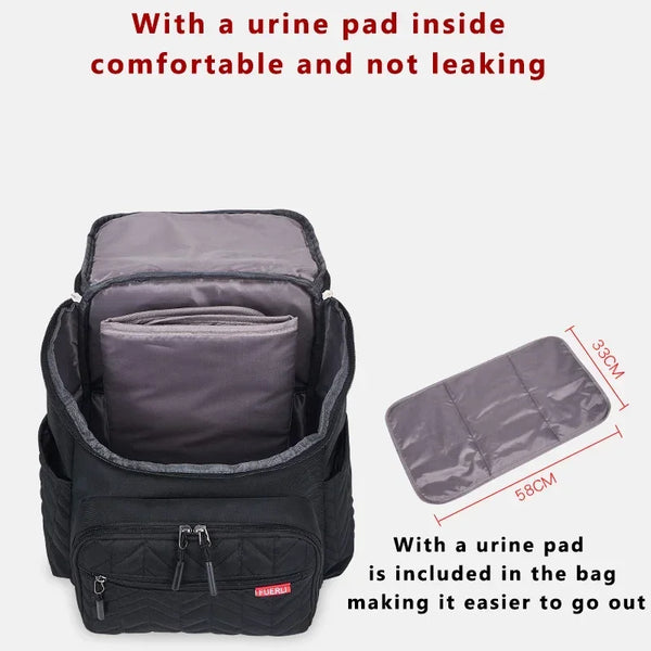 Multifunction Large Capacity Diaper Bag – Waterproof Travel Backpack & Maternity Nursing Handbag for Moms