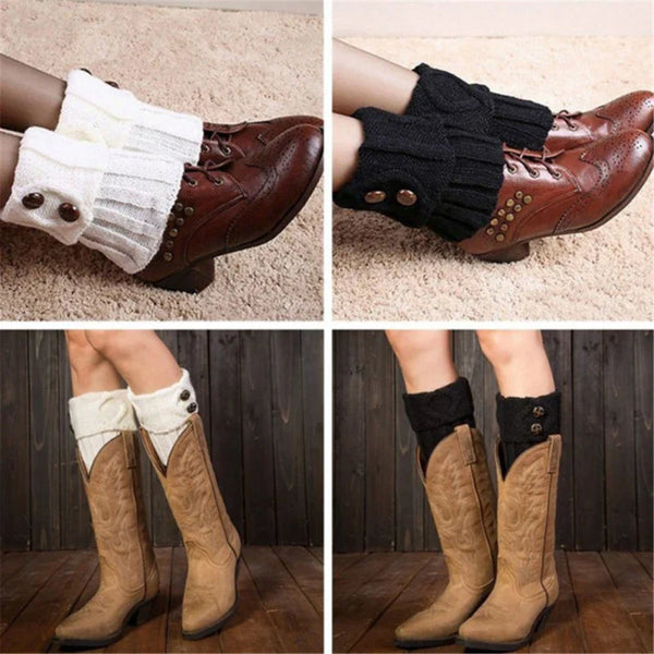 Knitted Leg Warmer Short Leg Warmers - Boot Cover Warm Socks Cuffs | Thermal Ladies Legging Crochet Foot Ankle Warmers for Winter Women