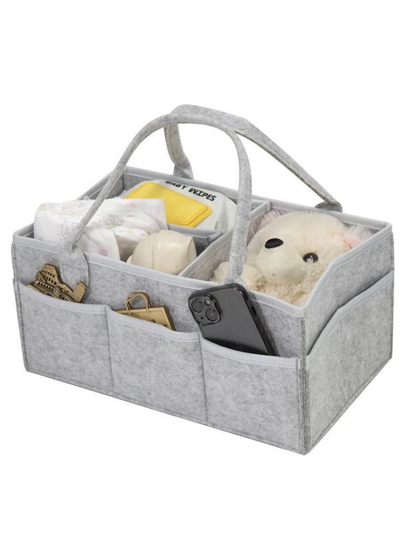 Baby Stroller Organizer – Foldable Diaper Storage Bag, Portable Mommy Tote for Stroller Accessories