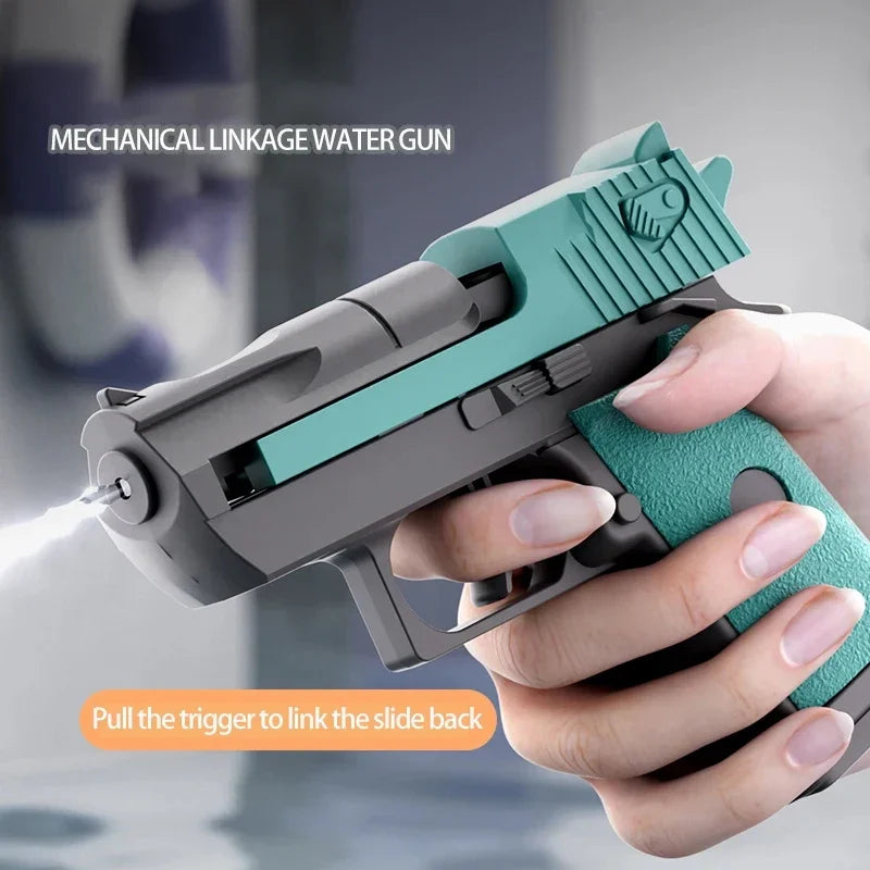 Mini Water Pistol | Mechanical Continuous Firing Water Gun for Summer Pool