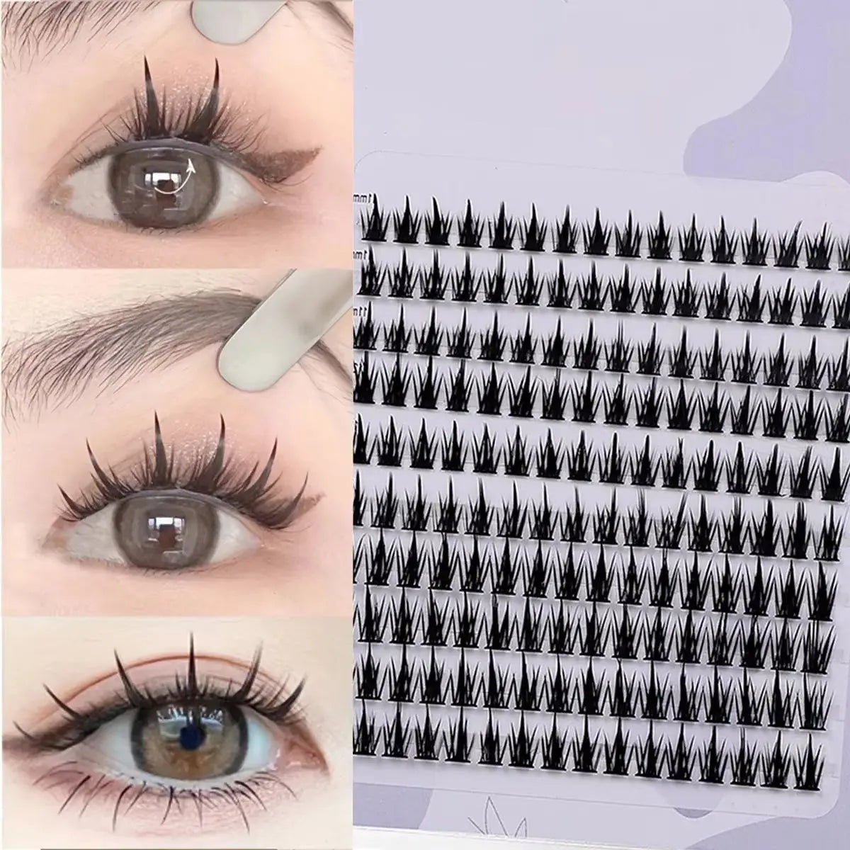 Eyelashes Cluster 3D Natural Extension Individual Russia Strip Lashes