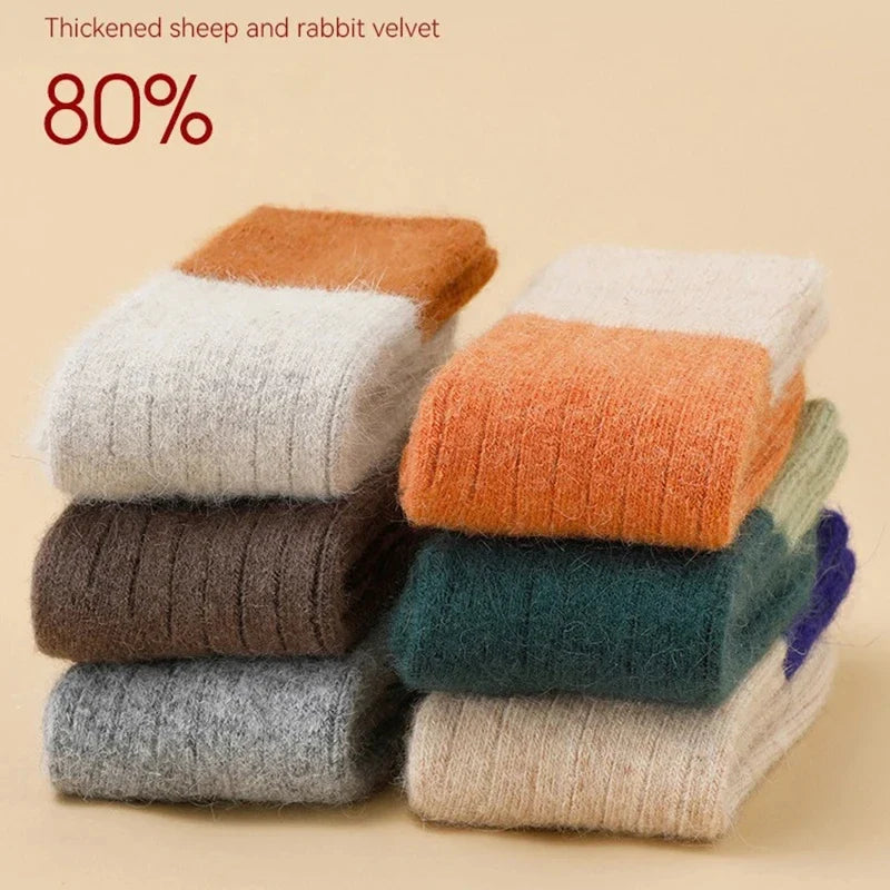 Wool Socks for Girls - Keep Warm Baby Girls' Winter Socks | Children's Leggings Clothing for 2-12 Years | Mother & Kids
