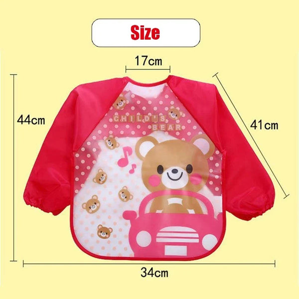 Waterproof Baby Eating Smock – Long-Sleeve Bib & Art Apron for Infants & Toddlers