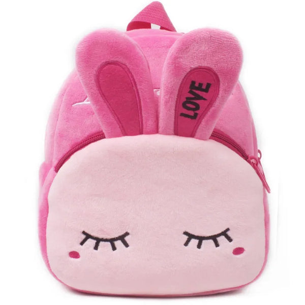 Baby Girls Plush Backpack - Cute 3D Cartoon Animal School Bag for Toddlers 0-4Y