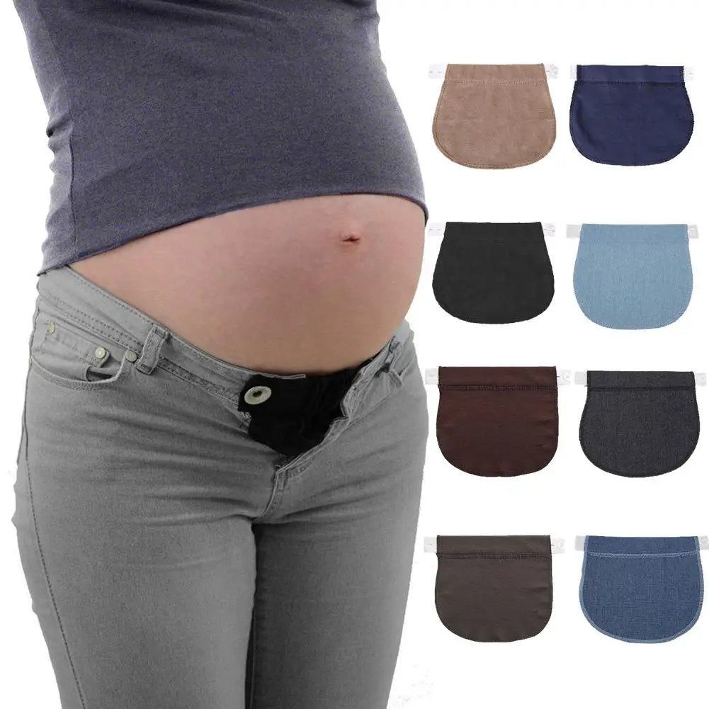 Maternity Pregnancy Waistband Belt, Adjustable Elastic Pants Lengthening Extended Button for Maternity Accessories