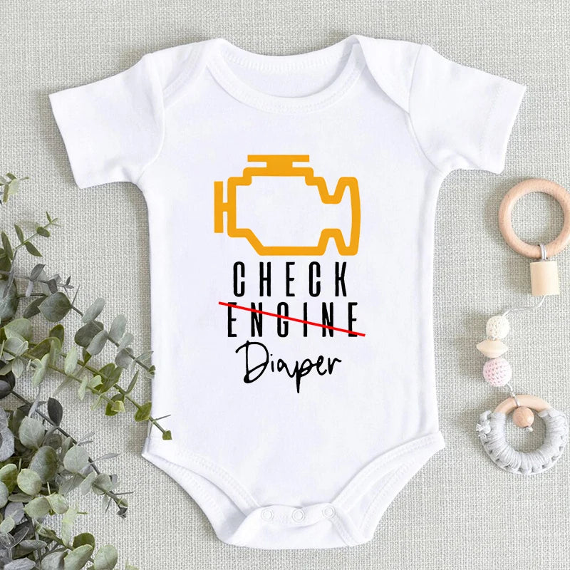 Autumn Newborn Clothes – Soft Cotton Infant Romper with Funny Pattern & Letter Design – Skin-Friendly Baby Boy Girl Short Sleeve Jumpsuit