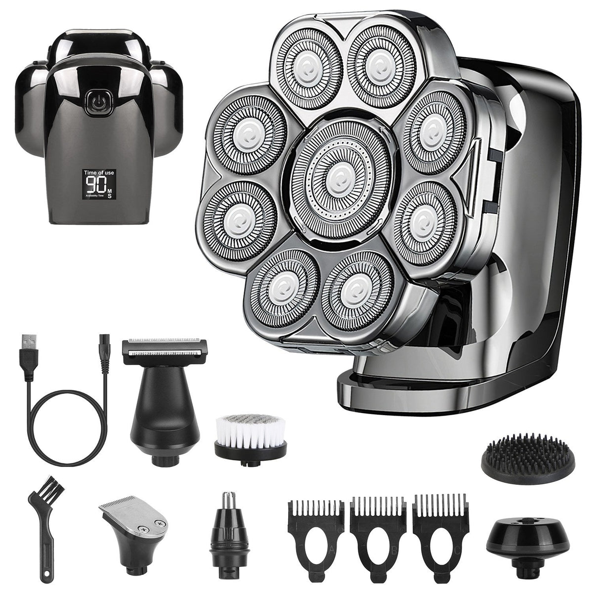 6-in-1 Electric Head Shaver for Men
