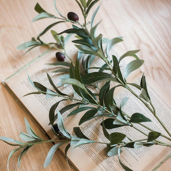 Artificial Fuax Large Olive Stem 41" Tall