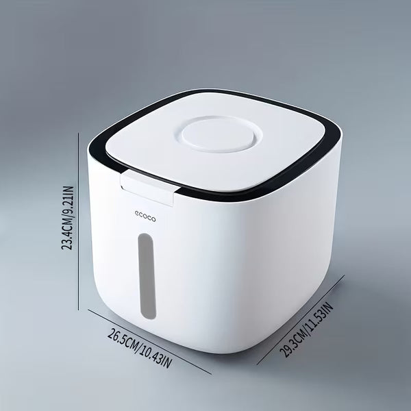 Airtight Rice Storage Container – Moisture-Resistant Cylindrical Food Dispenser for Rice, Flour, Grains &amp; Pet Food