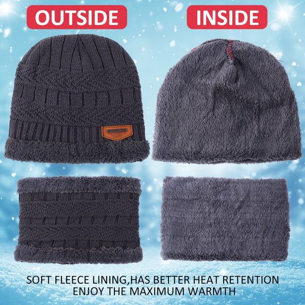 24-Piece Winter Hat, Scarf, Gloves & Earmuffs Set for Boys & Girls (2-10 Years) – Knitted Beanie, Mittens & Earflaps in Multicolor