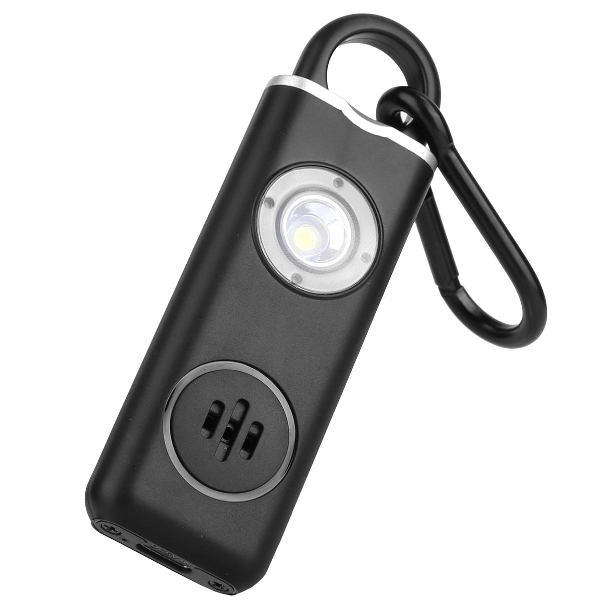 Rechargeable Personal Safety Alarm Portable 130dB Self-defense Siren with Strobe Light LED Light Carabiner Emergency Escape Tool for Women Kids Elderl
