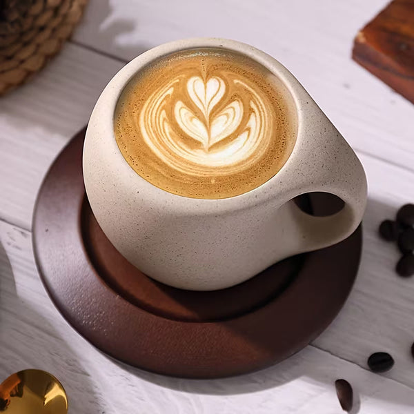 Elegant Ceramic Coffee Cup &amp; Saucer Set – Decorative Tea Cup with Matching Saucer for Coffee, Tea, Dining &amp; Special Occasions