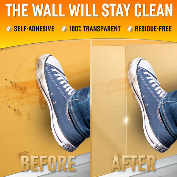 Wall Protector Sheets for Painted Wall. Clear Plastic Adhesive Film Stickers