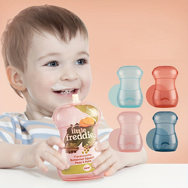 2pcs/1pc Squeeze-Proof Food Pouch, Portable Feeding Cup for & Youngsters - Available in Pink, Red, Green, Blue