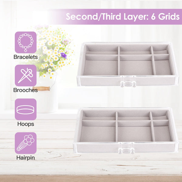 Clear Acrylic Jewelry Box Organizer