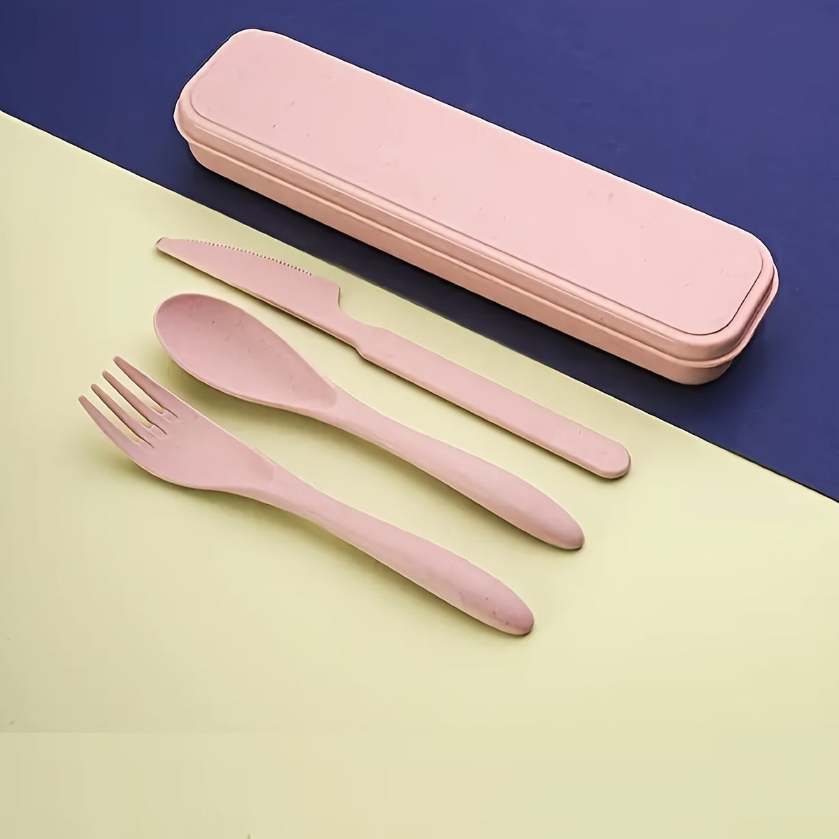3PCS Portable Cutlery Set – Compact Knife, Fork & Spoon Combo, Lightweight & Travel-Friendly, Perfect for Students & Everyday Use
