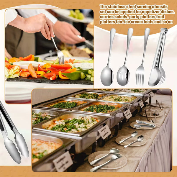 19-Piece Stainless Steel Serving Flatware Set