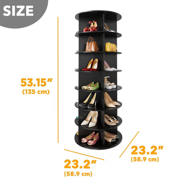 7-Tier 360° Rotating Shoe Rack – Spinning Shoe Organizer & Vertical Storage Tower