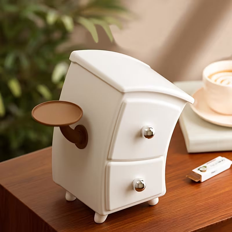 VOIDISLE Desktop Organizer with Folding Drawer – Large Capacity Jewelry, Makeup &amp; Office Storage Cabinet