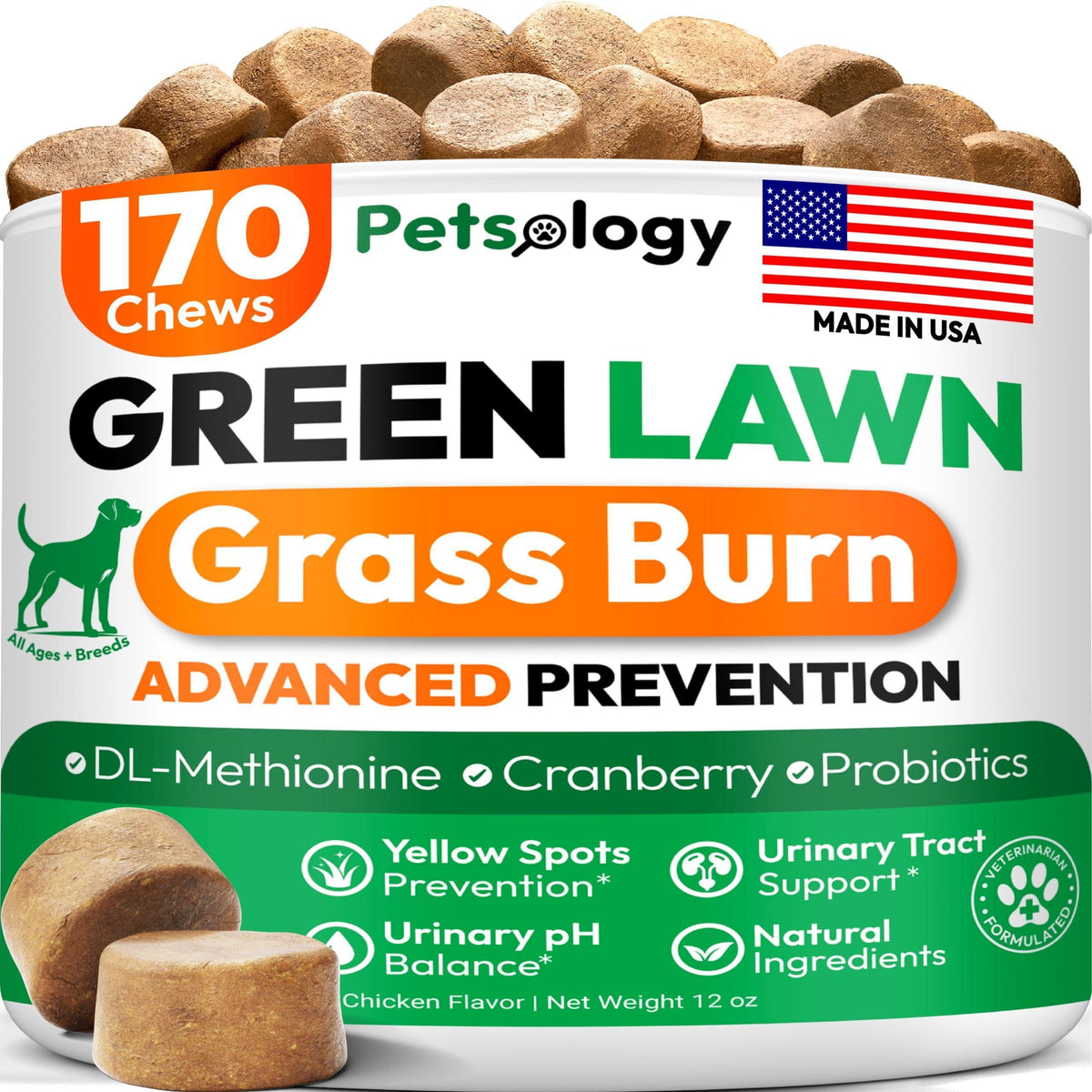Dog Urine Neutralizer Lawn Chews Probiotics & Digestive Enzymes