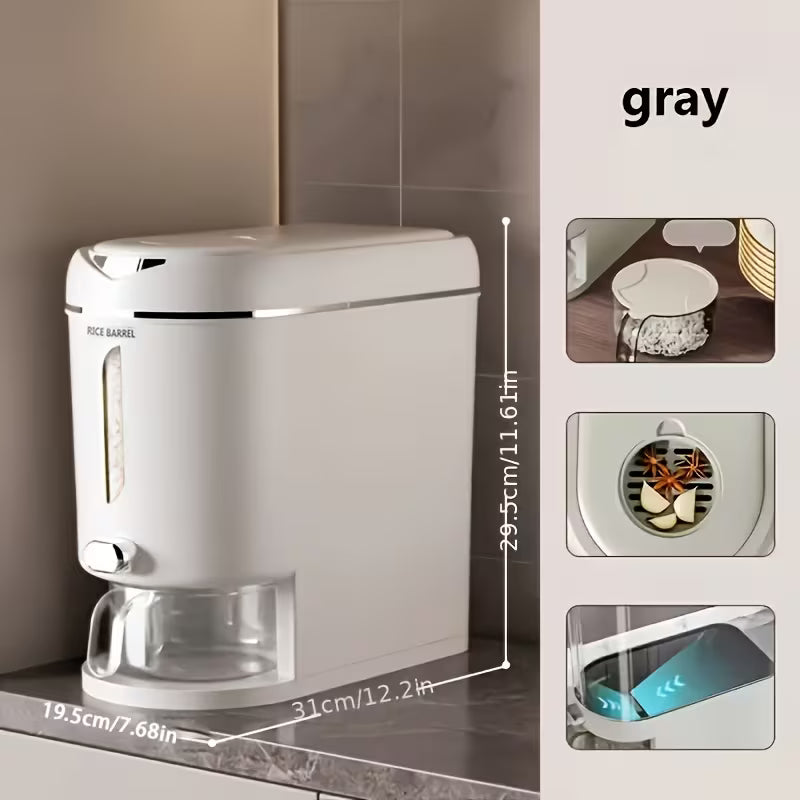 Large Automatic Rice Dispenser with Measuring Cup