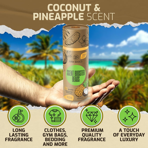 Laundry Scent Boosters Tropical Aroma   Washer Beads and Deodorizer Supplies   Fragrance Essentials for All Fabric   Scented Bulk Odor Eliminator and Clothes Refresher   Long Lasting Smell Remover